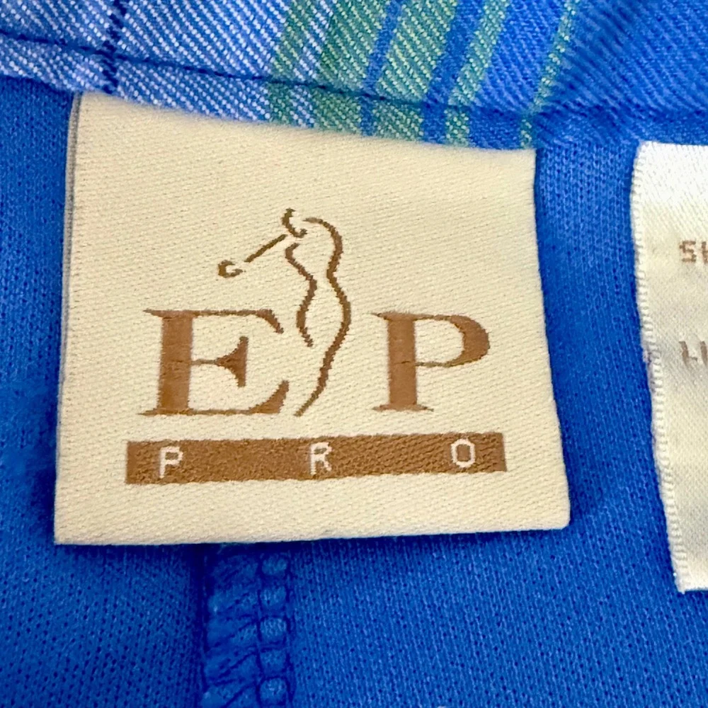 EFP Womens Pro Golf Skort Blue Green White Plaid  Sz-18 Pockets Golfing Athletic